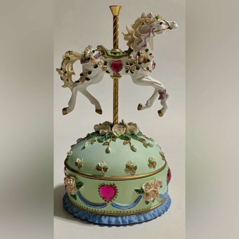 Painted Ponies Collection Stephanie Carousel Music Box Holsted House 2002 (NEW)